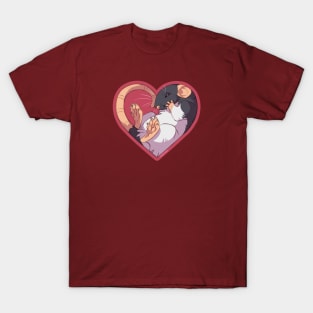 Heart Rat: Hooded Black T-Shirt